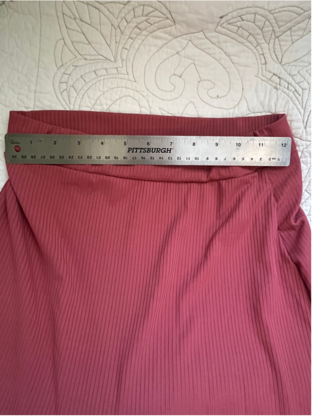 Women's Unbranded Rust Ribbed Knit Maxi Skirt with Slit M